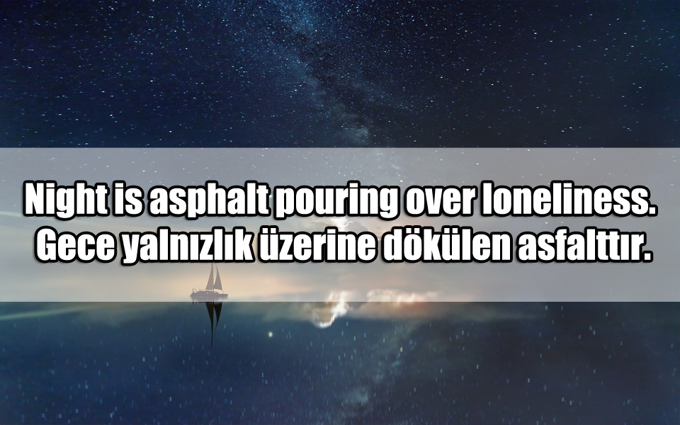 Gece ile ilgili ingilizce Sözler