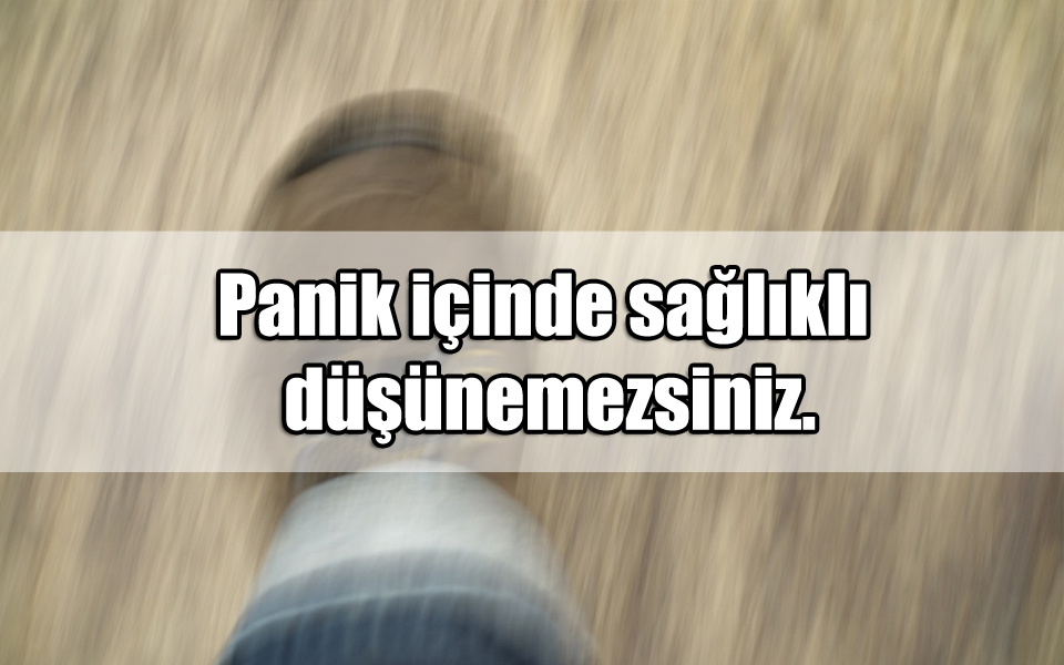 Panik ile ilgili Sözler