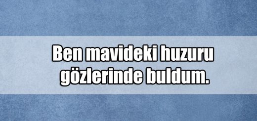 En Güzel Maviye Dair ile ilgili Sözler