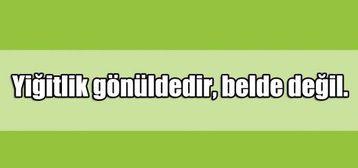 En Güzel Yiğitlik ile ilgili Sözler