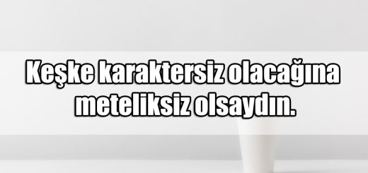 En Güzel Karaktersizlik ile ilgili Sözler