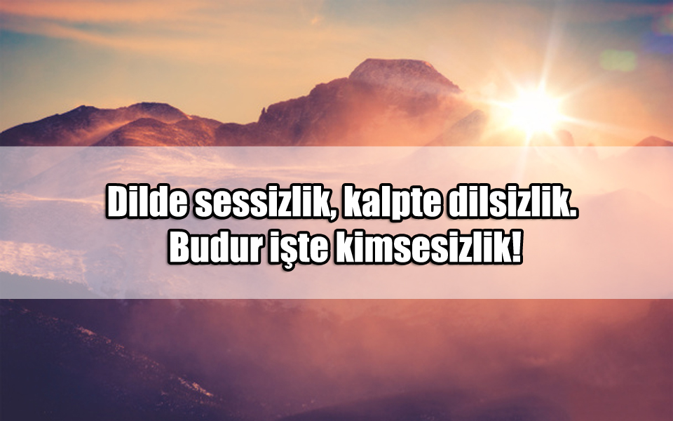 En Güzel Kimsesizlik ile ilgili Sözler